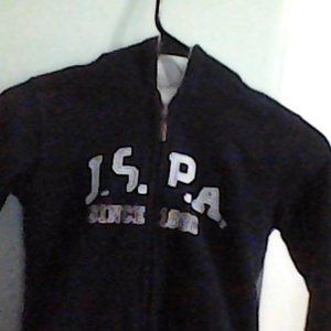 polo black sweater hoodie with cotton inside   little kid size 5-6